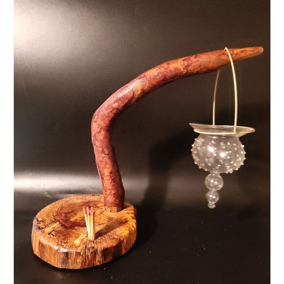 Handcrafted Live Oak & Dogwood Root, Rustic Candle Holder Indoor/Outdoor Decor - Picture 8 of 11
